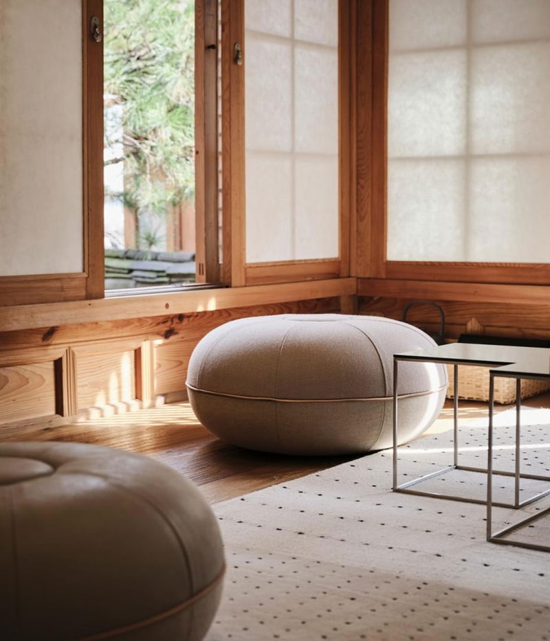 Fritz Hansen Hotel Pop-up Seoul Korea Cecilie Manz Rug Pouf