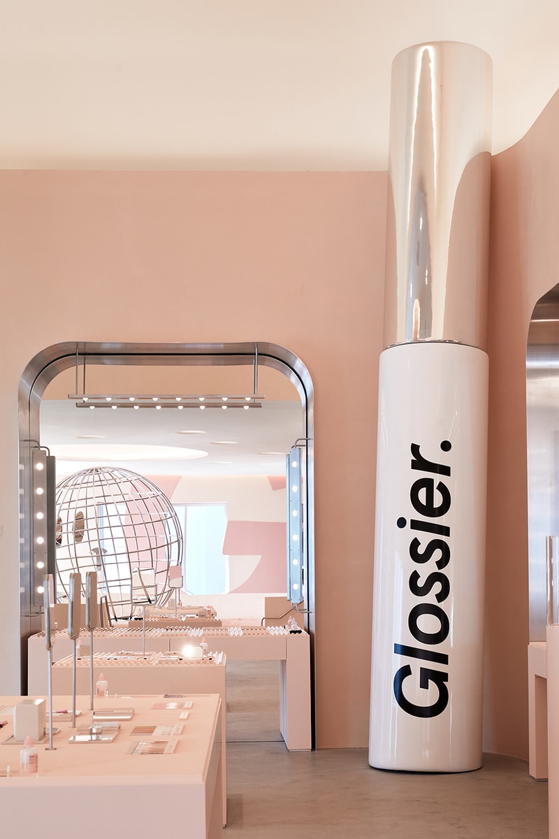 Glossier Los Angeles LA Flagship Store Beauty Makeup Skincare
