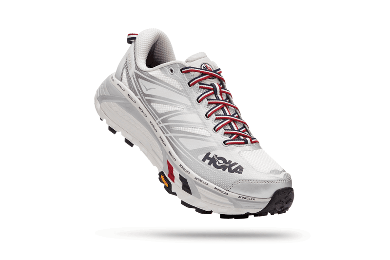 Hoka Moncler Mafate Speed 2 Vibram Sole White Sneaker Collaboration Release Date