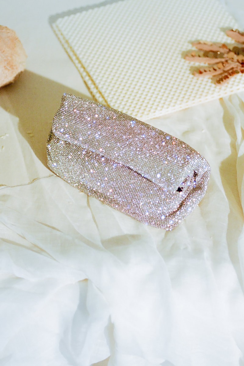 KARA Crystal Mesh Lunch Bag Clutch Rhinestones Angela Dimayuga
