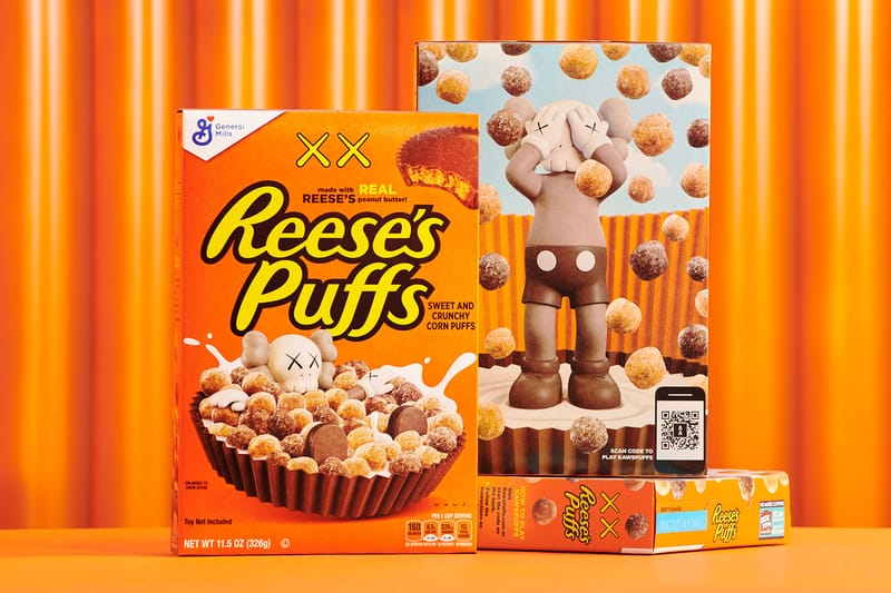 KAWS' COMPANION Takes Over Reese's Puffs Cereal Box