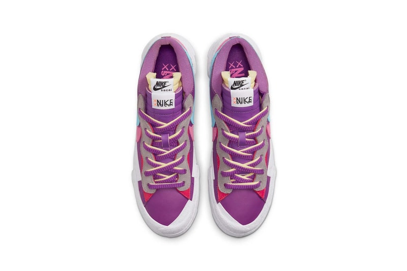 Nike x sacai x KAWS Blazer Low Team Red Purple Dusk Price Release Date Collaboration
