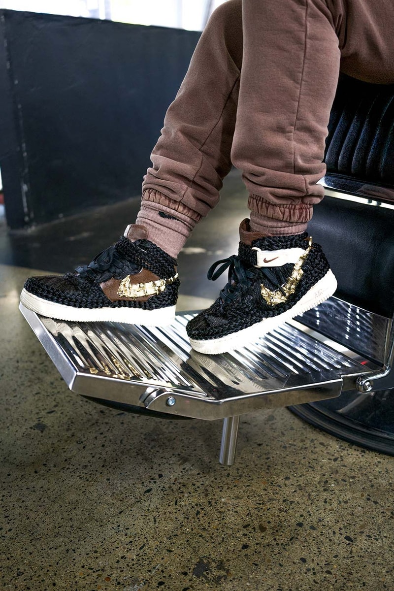 Nike Air Force 1 Custom Hair Force 1 Keia Kodoma Braid Sneaker Beauty Salon