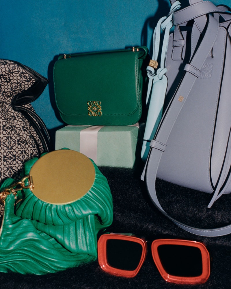 Loewe Holiday 2021 Collection Campaign Goya Handbag Sunglasses