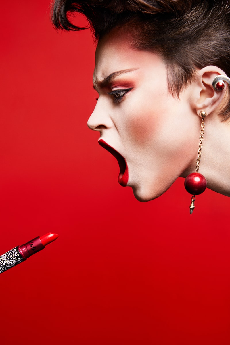 MAC Keith Hering VIVA GLAM Lipsticks Collection Campaign Collaboration Makeup Beauty red
