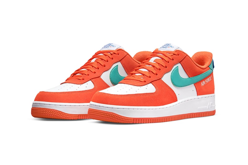 Nike Air Force 1 AF1 Athletic Club Orange White Blue Sneakers Footwear Kicks Shoes