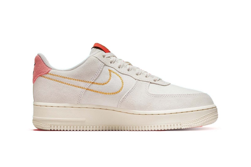 Nike Air Force 1 Low Womens Peace Beige Yellow Pink