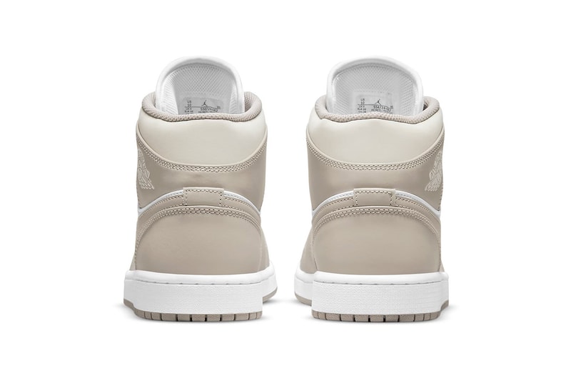 Nike Air Jordan 1 Mid College Grey White Light Bone Sneakers Shoes Kicks Footwear 