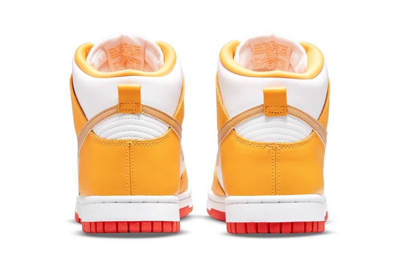Nike Womens Dunk High University Gold Yellow White Sneakers Footwear Shoes Kicks Heel