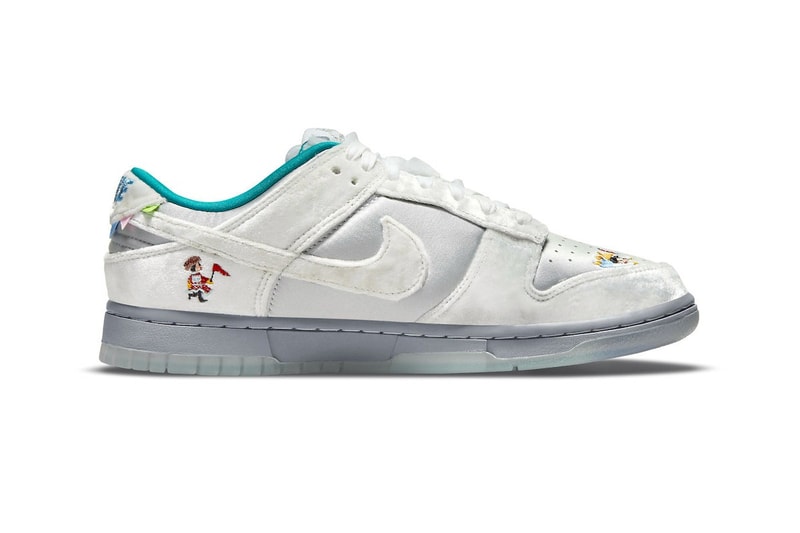 Nike Dunk Low Ice Silver White Holiday Embroidery Harbin International Ice and Snow Sculpture Festival