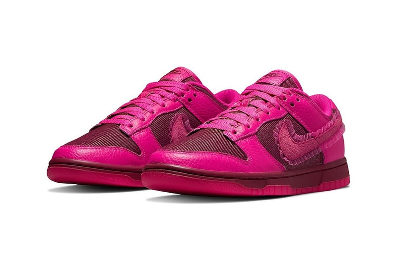 Nike Dunk Low Valentines Day 2022 Team Red Pink Prime Footwear Womens Sneakers Shoes Kicks