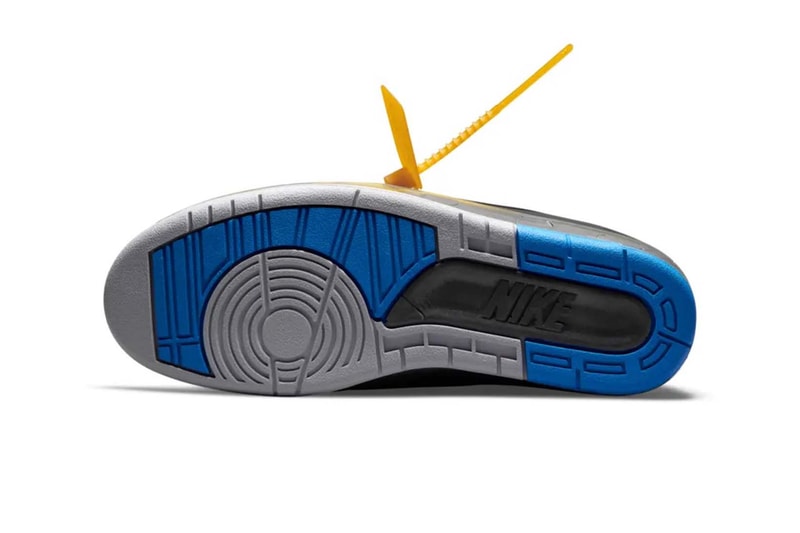 Off-White Virgil Abloh Jordan 2 Black/Blue Outsole Collaboration Release Date