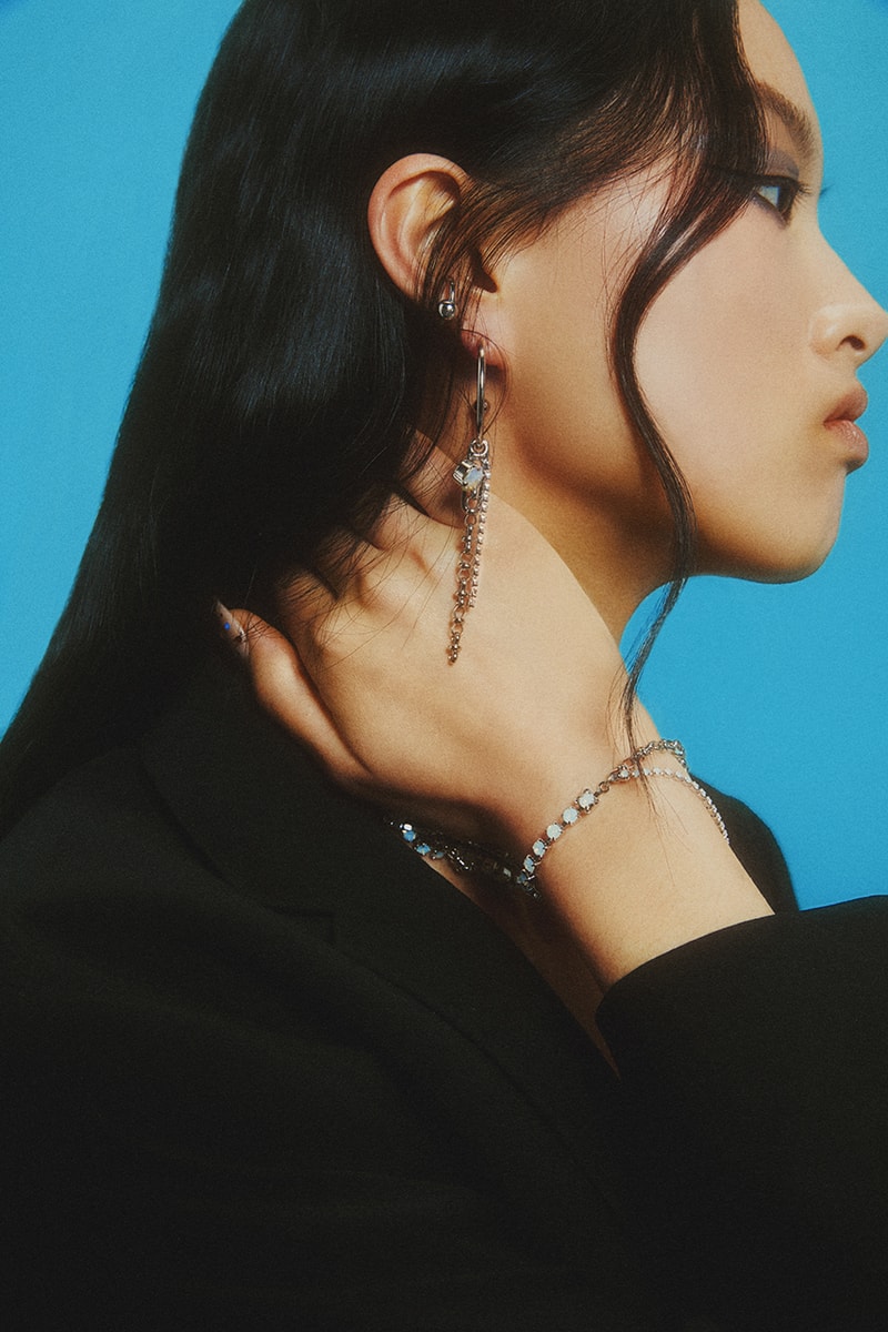 justine clenquet rob bracelet rob earring opal brass paladium