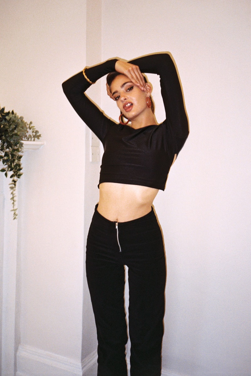 Peachy Den Fall Drop Cropped Top Trousers