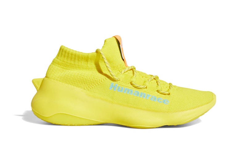 Pharrell Williams adidas Humanrace Sičhona Neon Yellow Collaboration Sneakers Footwear Kicks Lateral