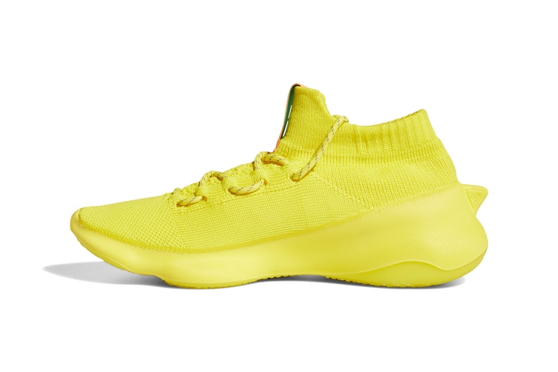 Pharrell Williams adidas Humanrace Sičhona Neon Yellow Collaboration Sneakers Footwear Kicks Lateral