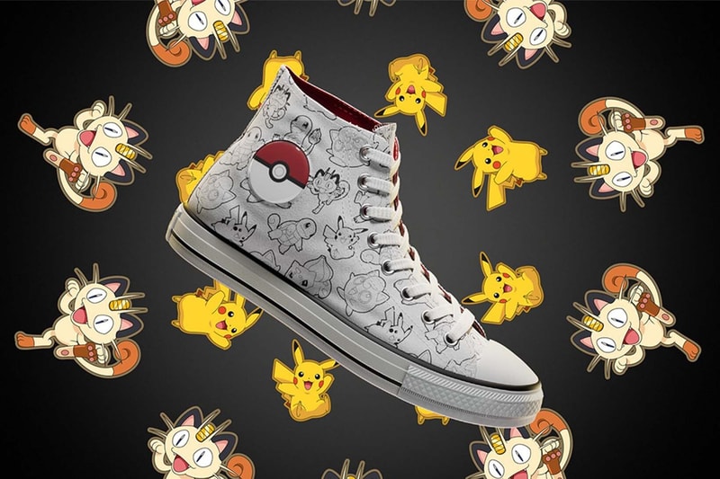 Pokemon Converse Chuck Taylor All Star White Poké Ball Release Date Collaboration