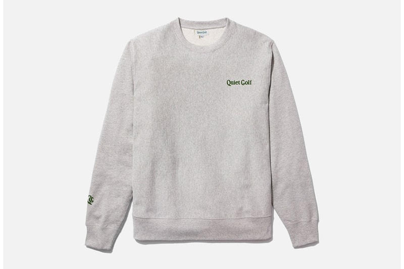 Quiet Golf Crewneck Sweater Typeface
