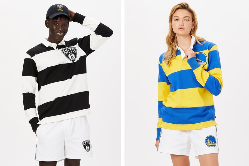 Rowing Blazers NBA Second Collection Collaboration Rugby Jersey Shorts Golden State Warriors Brooklyn Nets Cap Hat