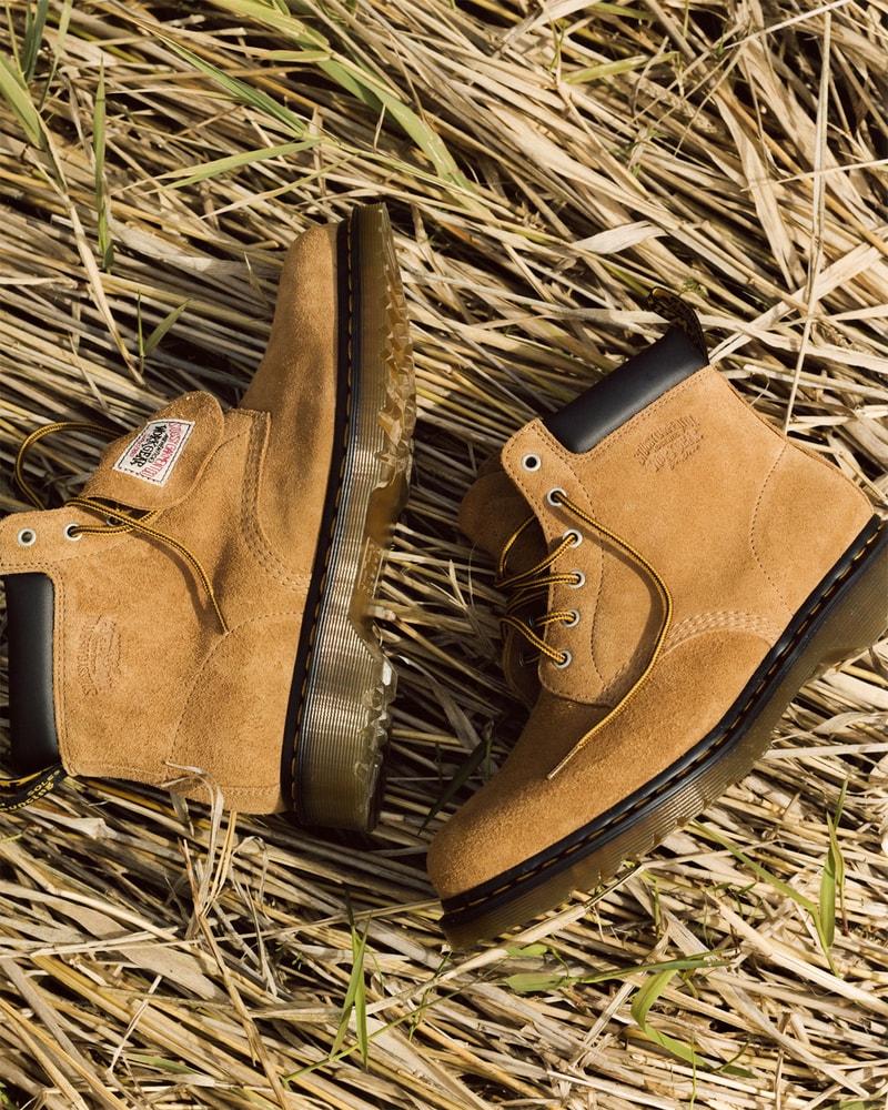 Stussy Dr. Martens 6 Eye Boot Collaboration Closeup Details