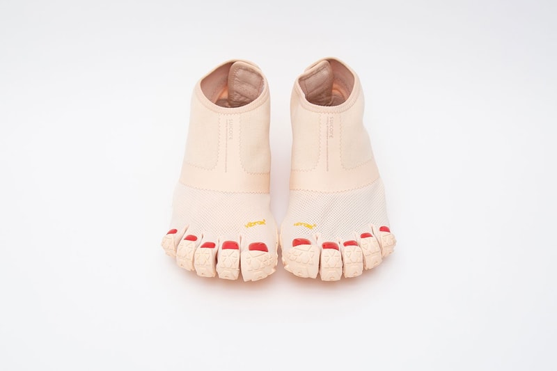 Suicoke Midorikawa Vibram FiveFingers Shoes Beige Ivory