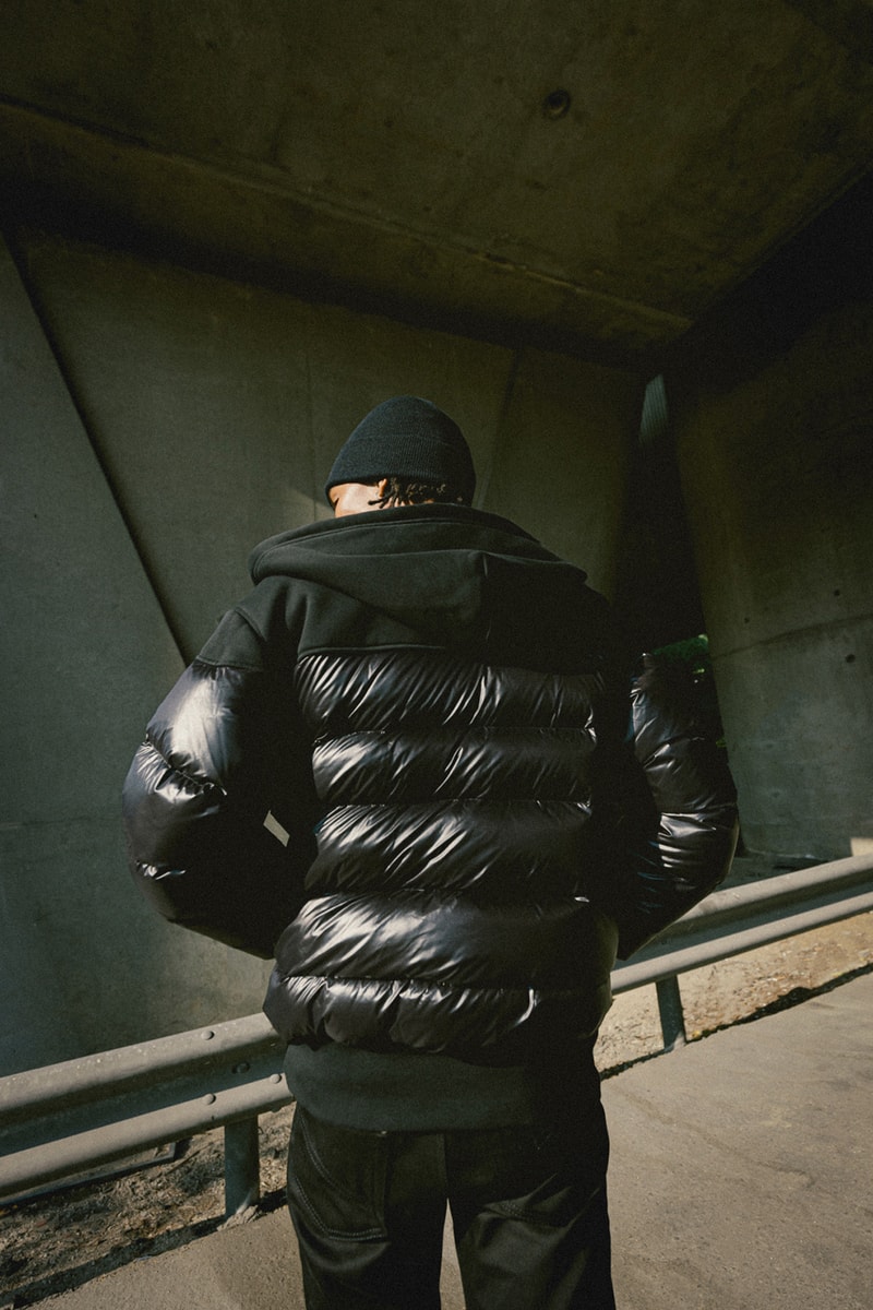 telfar moose knuckles hbx collaboration puff jacket sweatpant shopper beanie