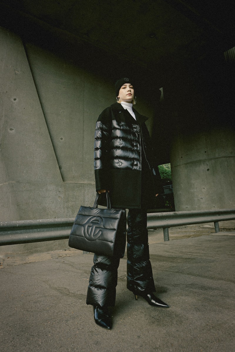 telfar moose knuckles hbx collaboration puff jacket sweatpant shopper beanie