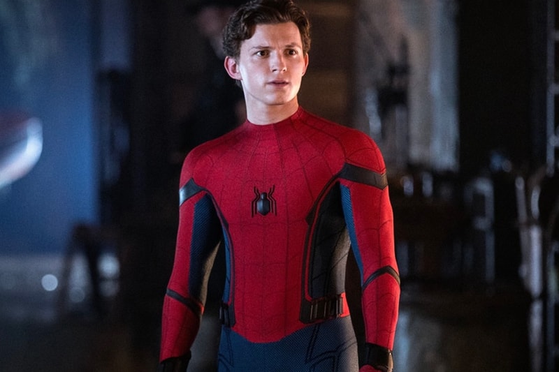 tom holland spider-man black red blue suit character marvel mcu film