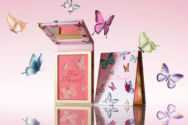 too faced spring 2022 collection butterfly blush universally flattering peachy pink