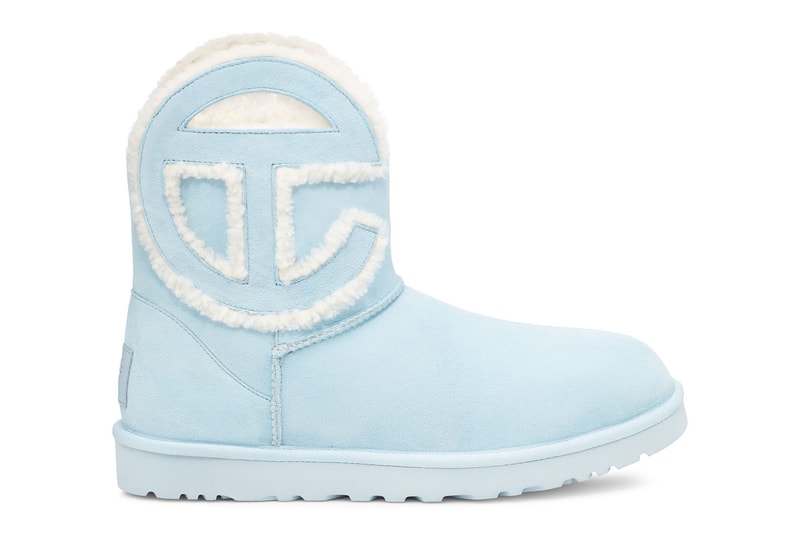 UGG Telfar Fall Winter Collection Blue Logo Mini Boots