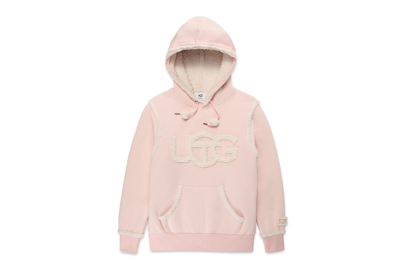 UGG Telfar Fall Winter Collection Pink Hoodie Shearling