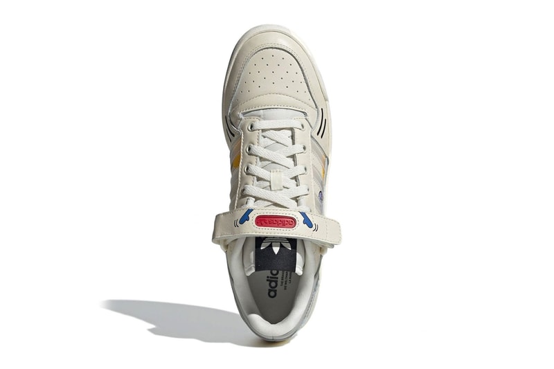 adidas Originals Forum Low Trefoil Characters Sail Gray Upper Strap Ankle
