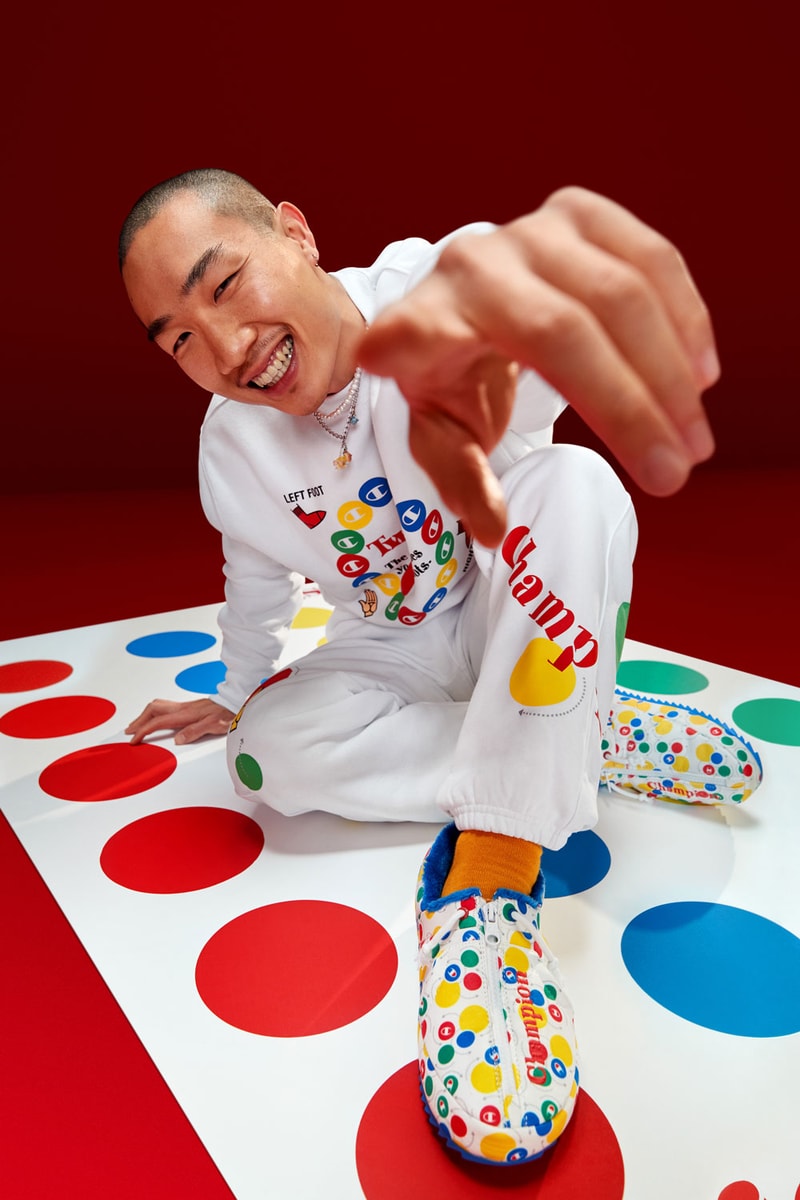 champion hasbro gaming holidays exclusive limited edition merch merchandise collaboration scrabble monopoly candyland twister apparel footwear reverse weave sweatshirt