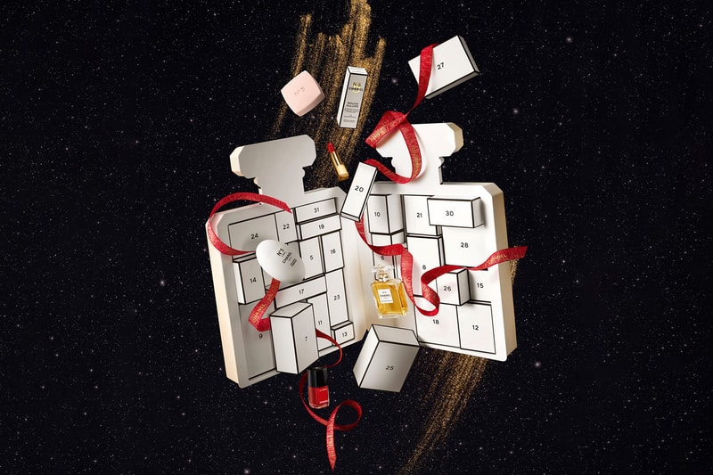 chanel fashion brand store designer advent calendar lipstick lotion stickers magnet keychain 