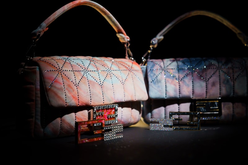 Fendi Baguette Bag Special Project Buckle Custom Pink purple Accessory