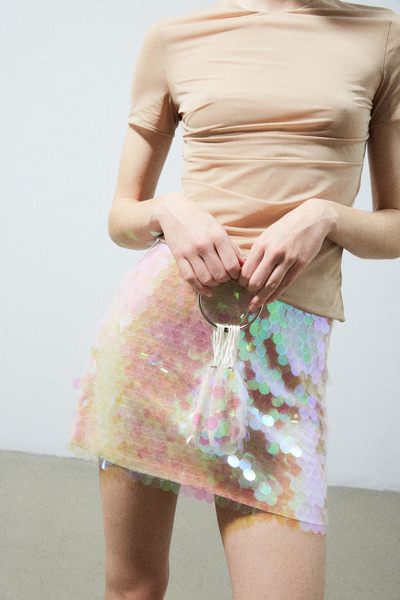 helmut lang pre fall 2022 sequin skirt mini bag