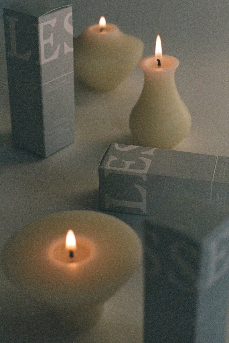 clean skincare brand lesse hand poured candles