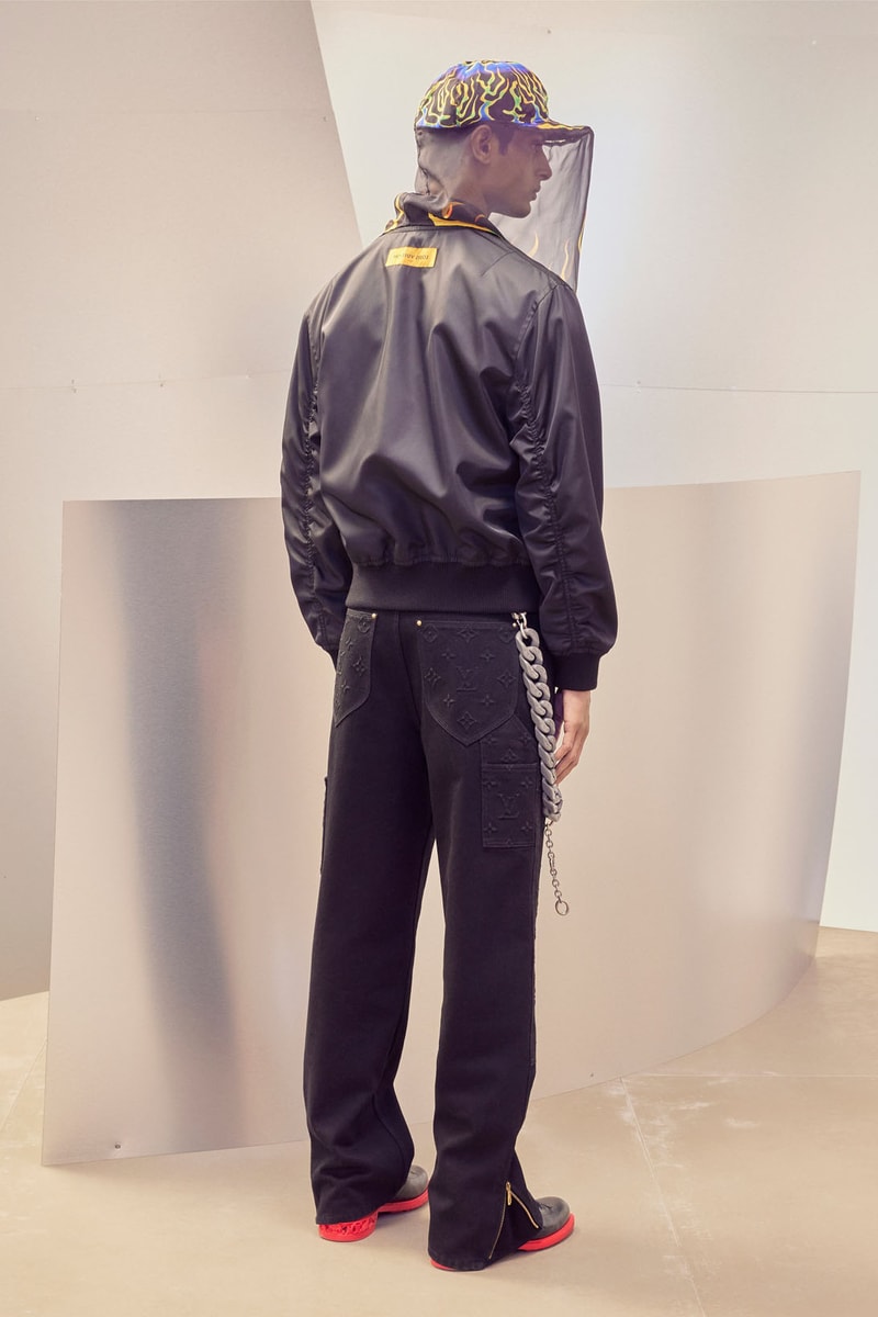 Louis Vuitton Men's Virgil Abloh Pre-Fall 2022 Collection bomber Jacket Jeans