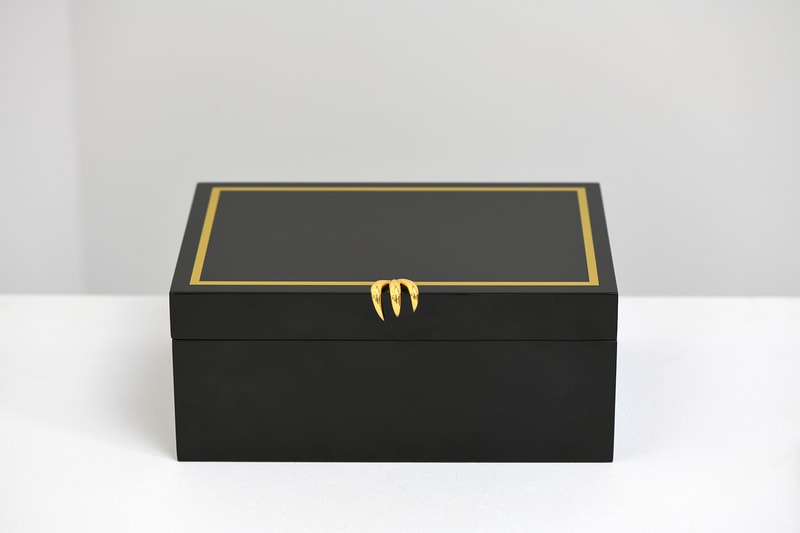 View of black jewelry box