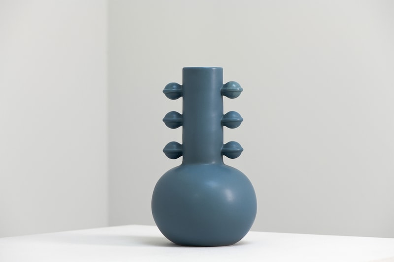 Blue ceramic vase
