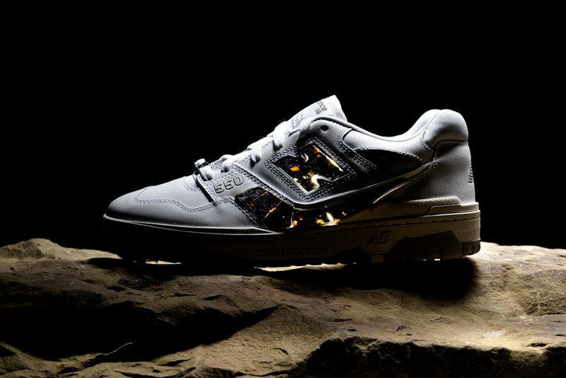 new balance netflix 550 mattb customs collaboration meteor fragments white sneakers footwear shoes kicks lateral