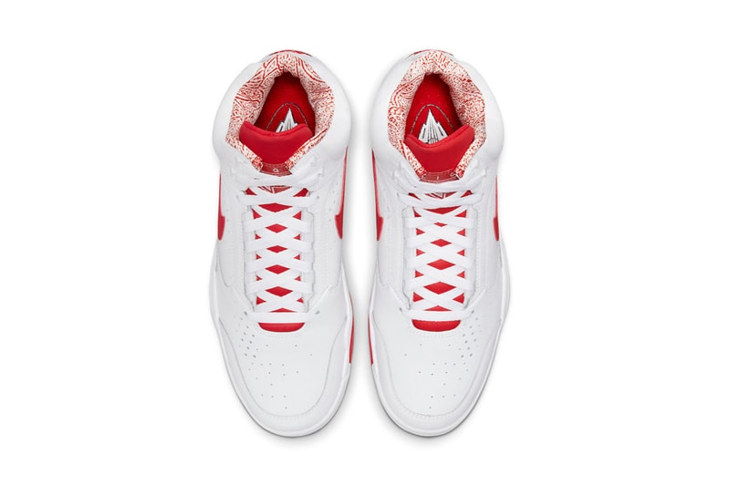 Nike Air Flight Lite Mid Scotty Pippen Sneakers Anniversary University Red Colorway Top View