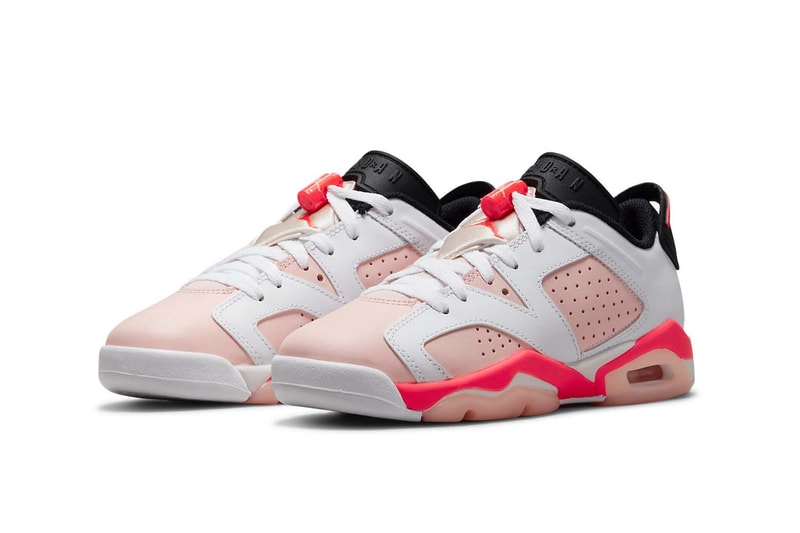 Nike Air Jordan 6 Low GS Atmosphere Grade School Kids Infrared White Black Price Release Date