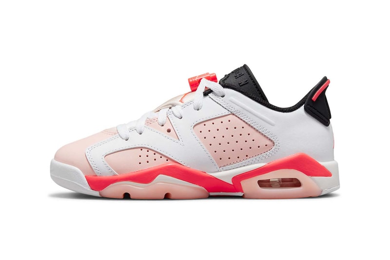 Nike Air Jordan 6 Low GS Atmosphere Grade School Kids Infrared White Black Price Release Date