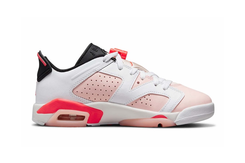 Nike Air Jordan 6 Low GS Atmosphere Grade School Kids Infrared White Black Price Release Date
