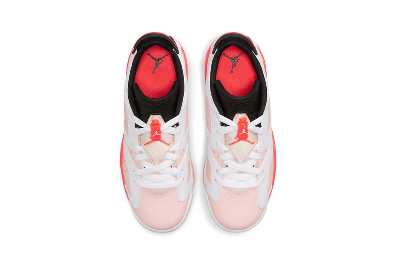 Nike Air Jordan 6 Low GS Atmosphere Grade School Kids Infrared White Black Price Release Date
