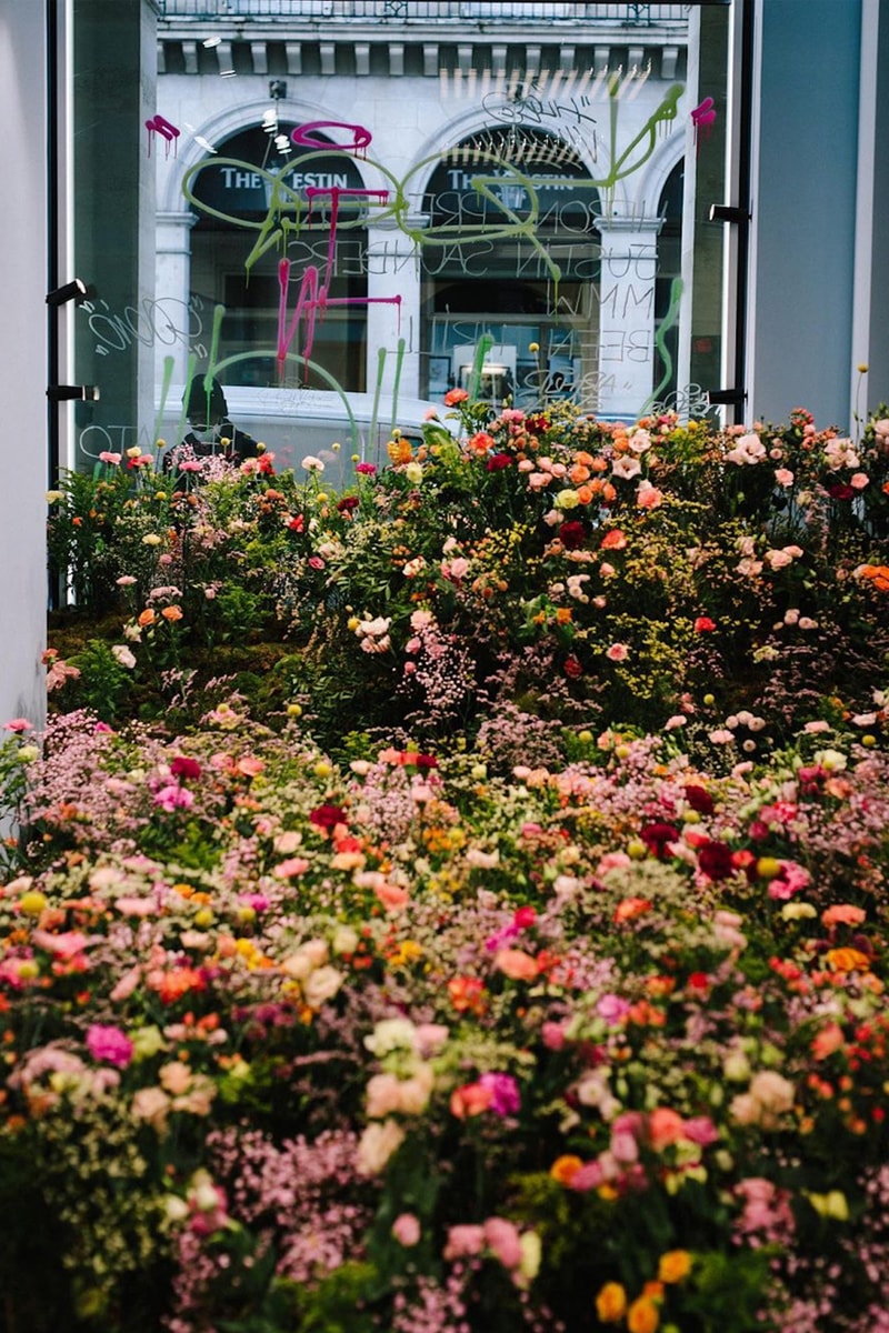off white virgil abloh stores tribute designer fashion flowers
