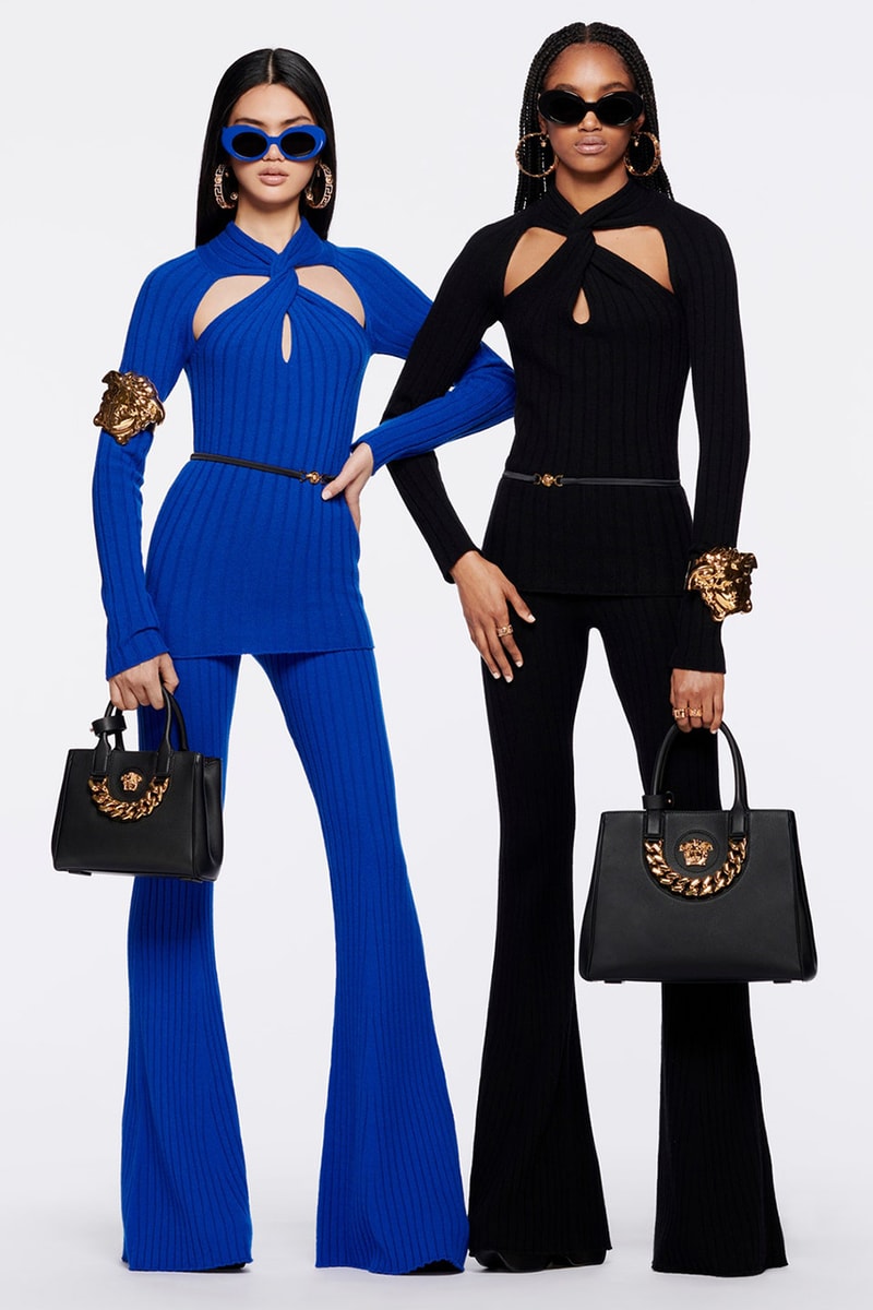 versace womens pre fall 2022 matching ribbed set