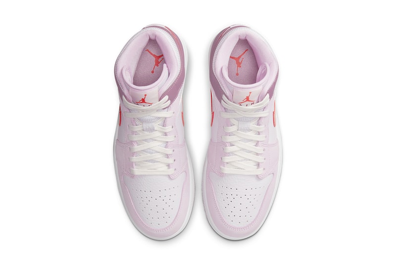 nike air jordan 1 aj1 mid valentines day womens sneakers red pink purple white sneakers footwear shoes
