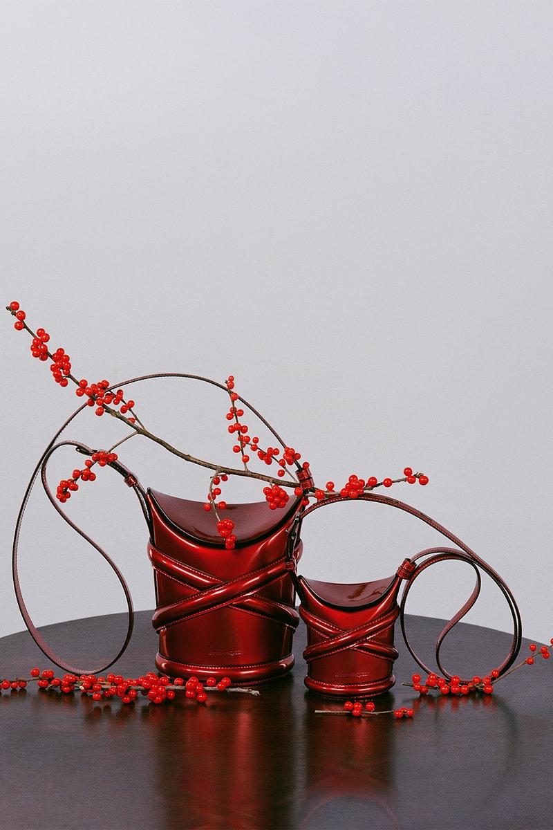 Alexander McQueen Lunar New Year Collection Curve Bags Red